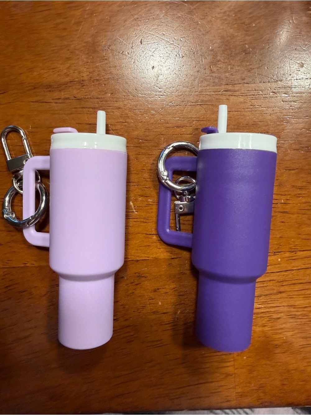 Mini Tumbler Keychain Set in Light Purple and Purple - Home Party Supplies